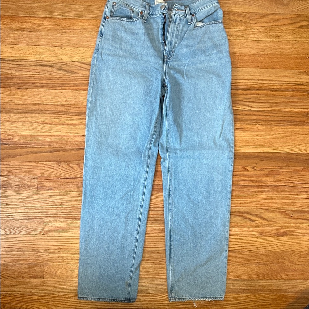 Madewell Baggy Straight High Waisted Denim Jeans